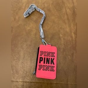 VS PINK wallet lanyard